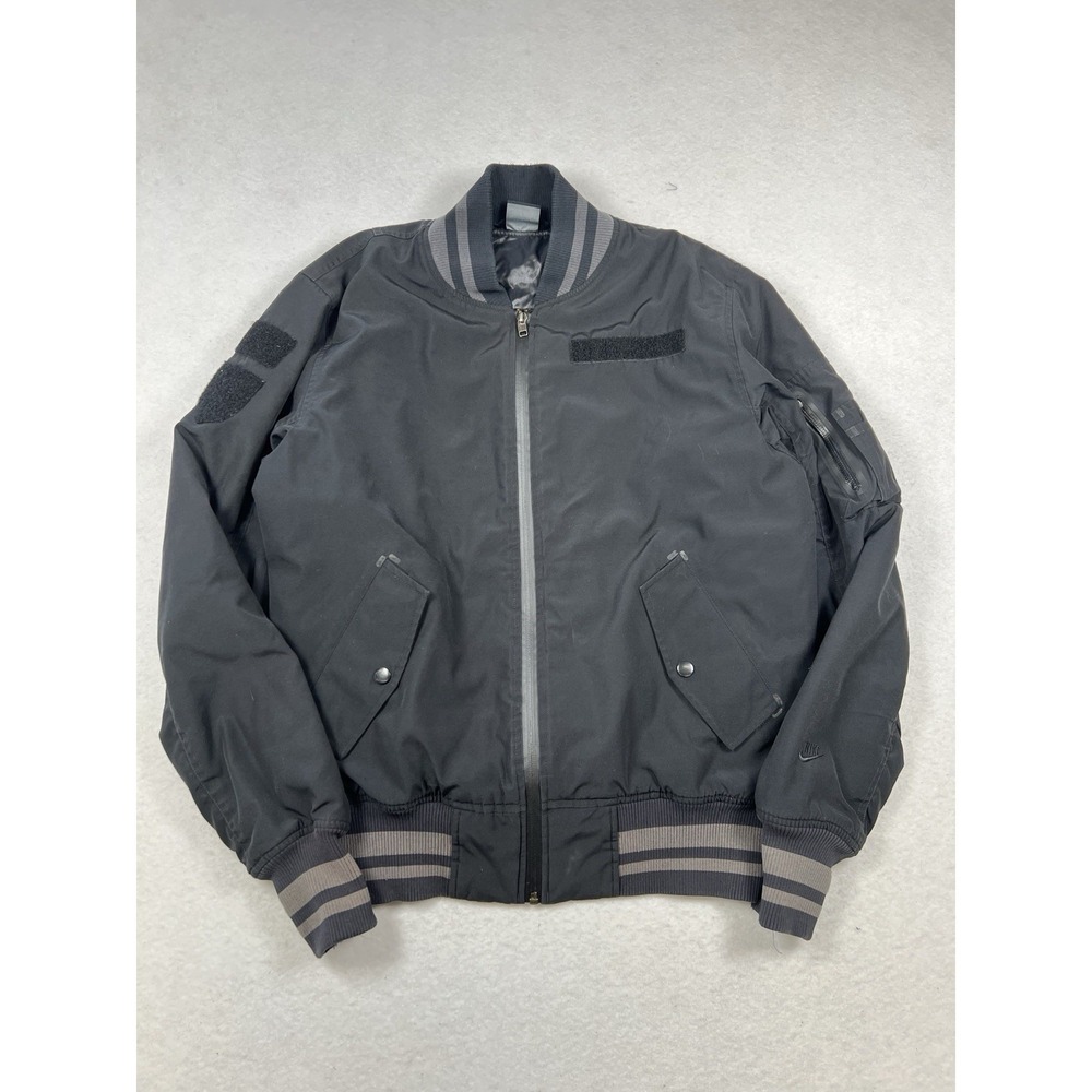 Nike Sportswear NSW cargo Military Style‎ Black Bomber Jacket Originate M